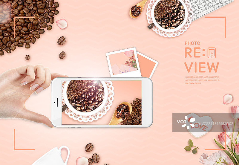 咖啡在线评论主题合成图片素材
