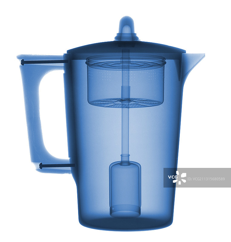 咖啡壶X光片图片素材