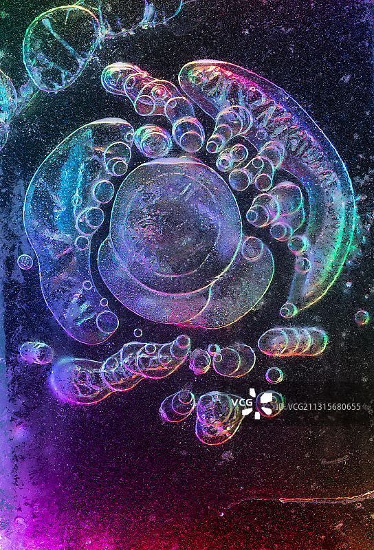 冰中气泡图片素材