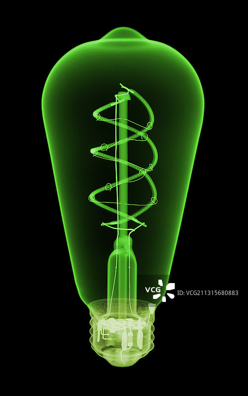 LED灯泡的X光片图片素材