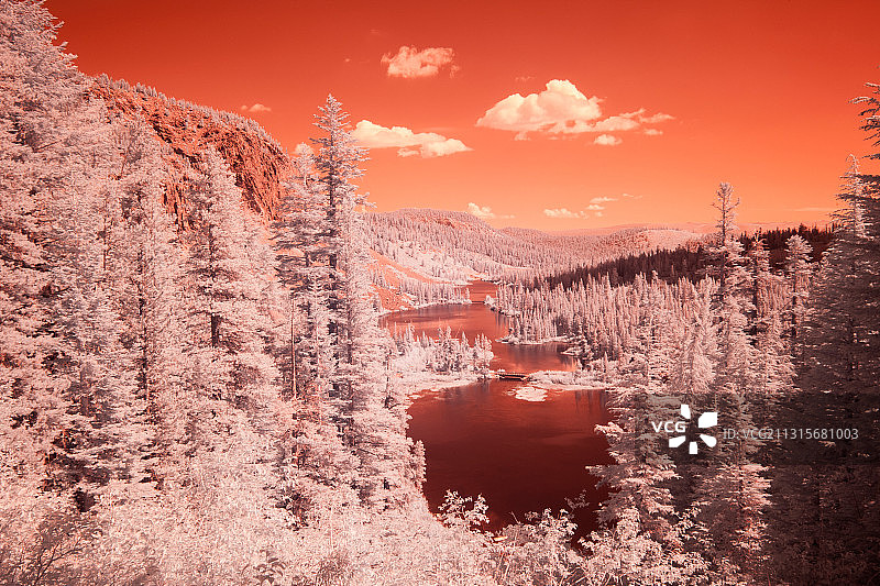 猛犸湖红外照片图片素材