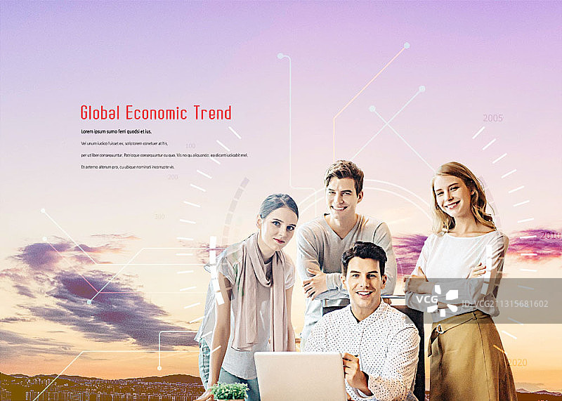 全球商业与经济主题合成图片素材