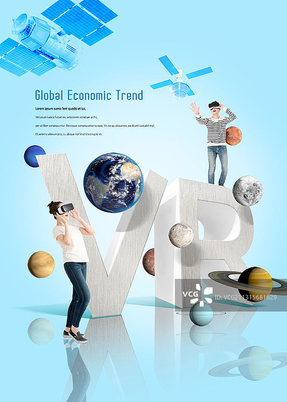全球商业与经济主题合成图片素材