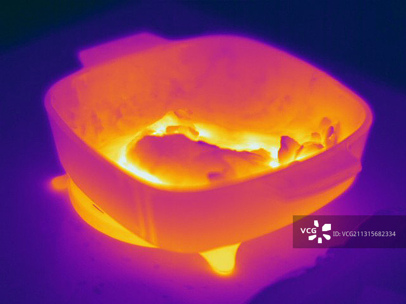 热成像下的热食图片素材
