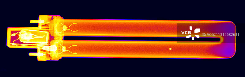 荧光灯的X光照片图片素材