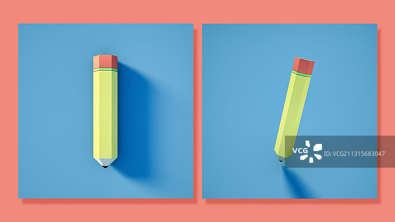 3D铅笔简约背景图片素材