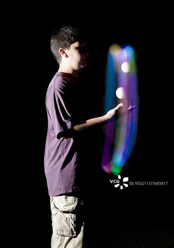 发光杂耍球图片素材