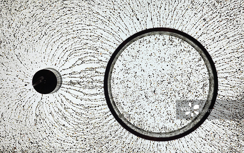 静电场线和法拉第笼图片素材