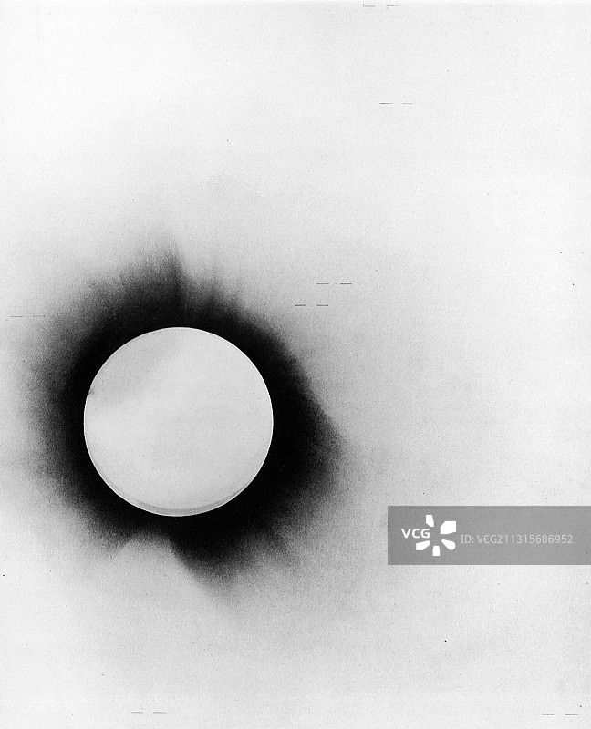 1919年日食底片图片素材