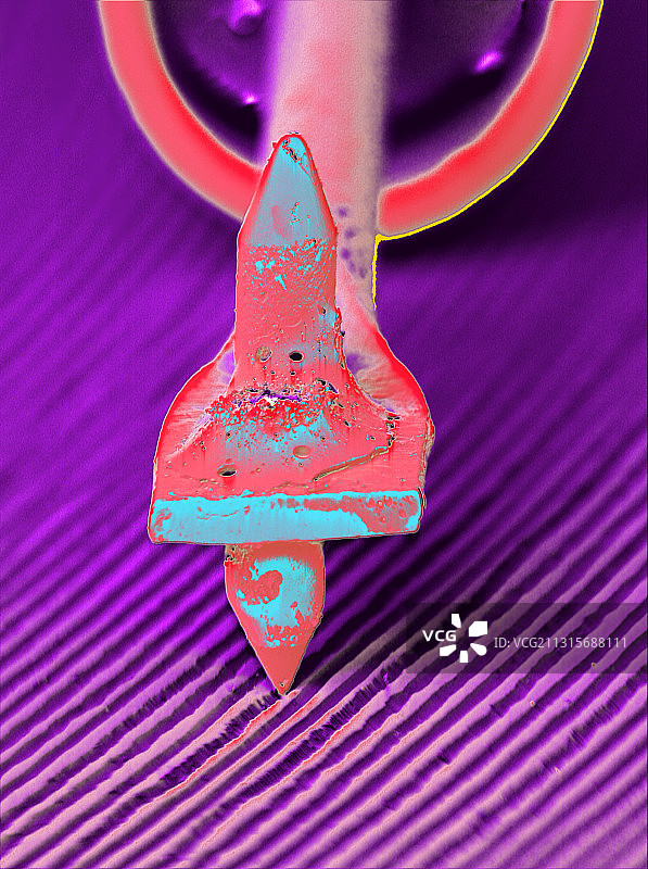 唱片针，扫描电子显微镜图片素材