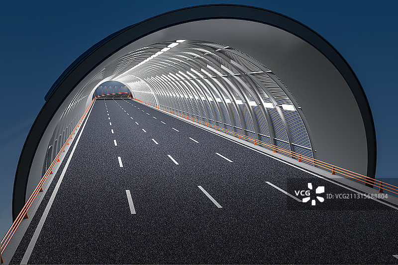 三维制作高速道路和穹顶图片素材