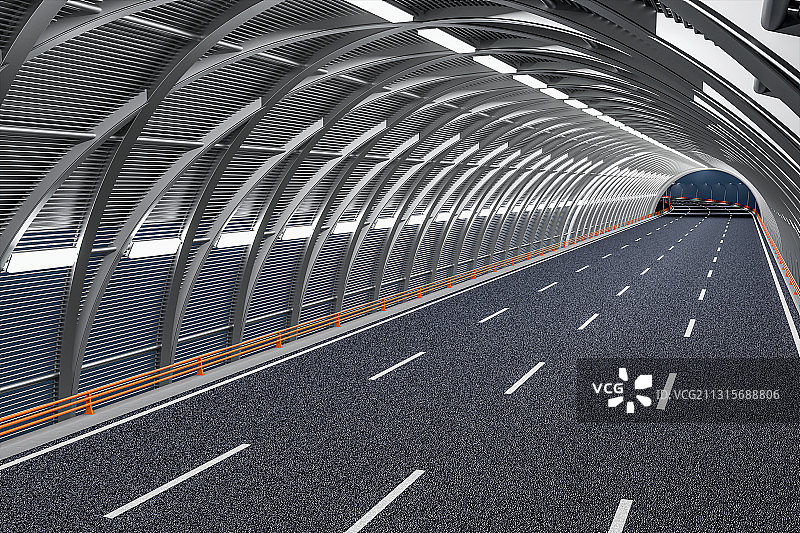 三维制作高速道路和穹顶图片素材