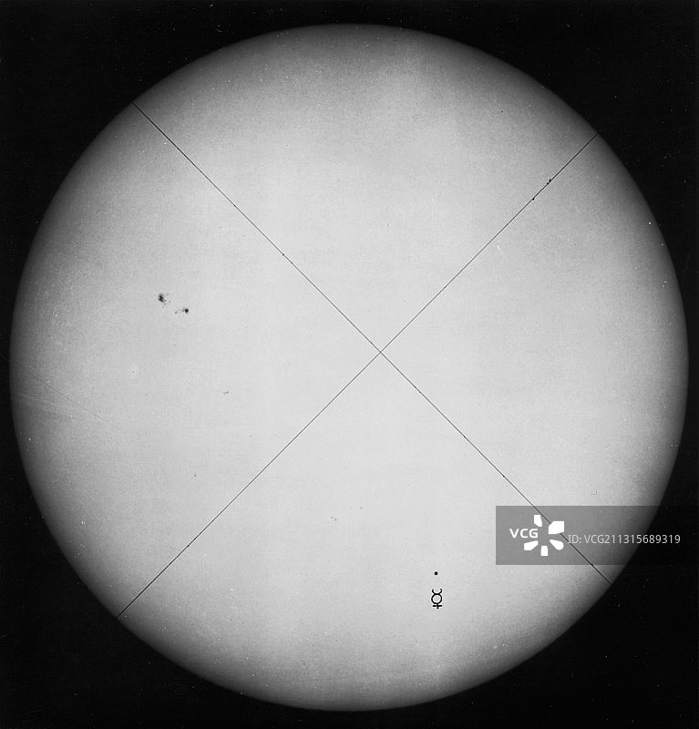 1914年水星凌日图片素材