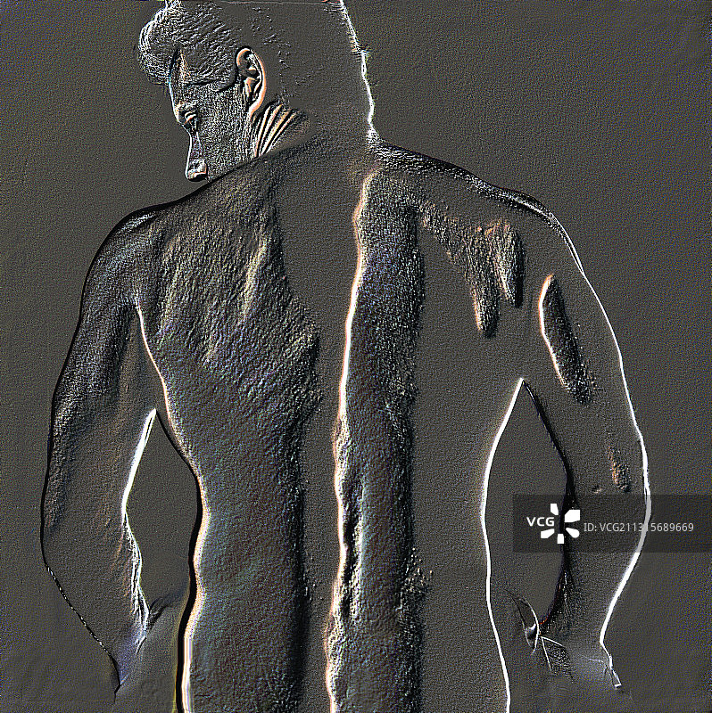 男人的上半身背部图片素材