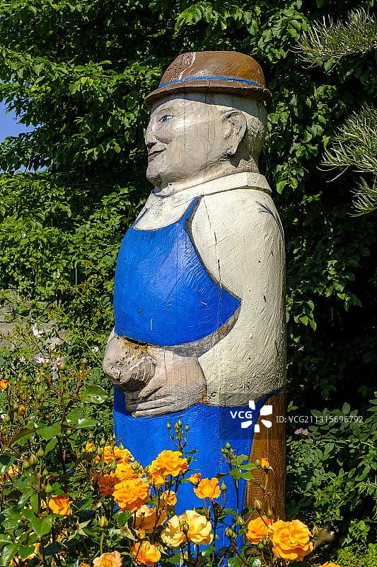 克洛茨博伊特，蜂箱园丁，草药园，马丁·鲍尔集团，韦斯滕贝格斯格罗伊特，中弗兰肯，弗兰肯，德国，欧洲图片素材