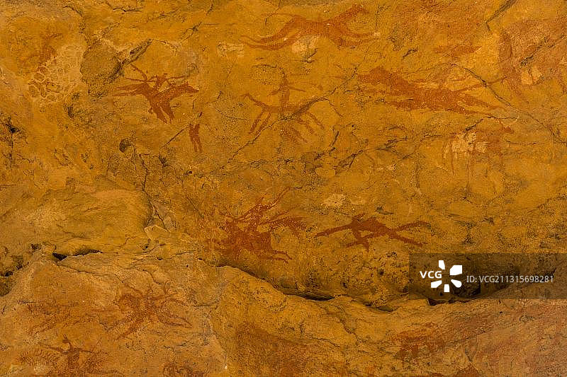 非洲乍得恩内迪高原教科文组织世界遗产岩画图片素材