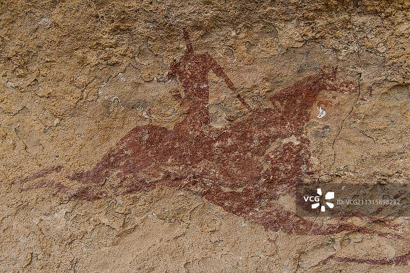 非洲乍得恩内迪高原教科文组织世界遗产岩画图片素材