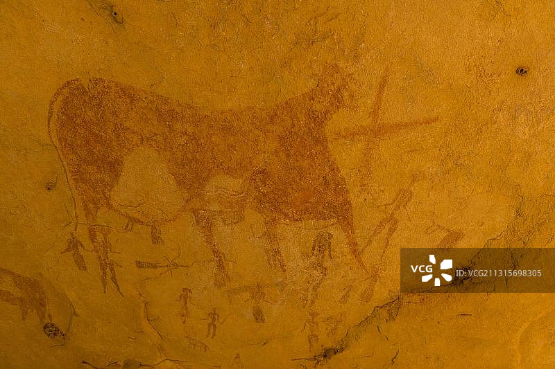 非洲乍得恩内迪高原教科文组织世界遗产岩画图片素材