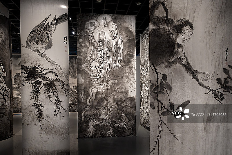 青山行不尽 ——唐诗之路艺术展，浙江展览馆，博物馆艺术品图片素材