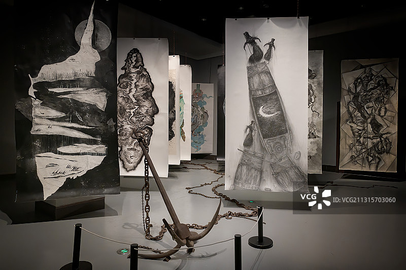 青山行不尽 ——唐诗之路艺术展，浙江展览馆，博物馆艺术品图片素材