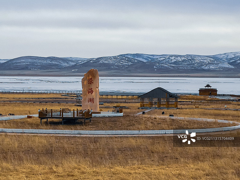 冬日尕海湖图片素材