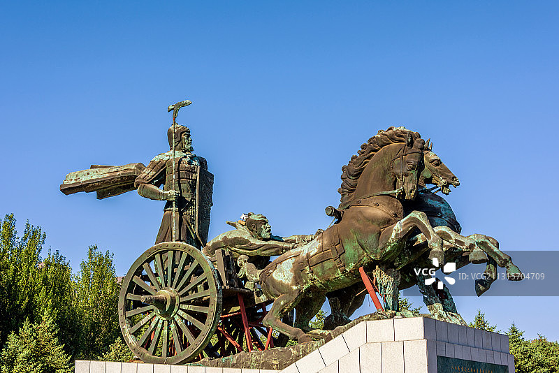 辽宁沈阳秦开雕像图片素材