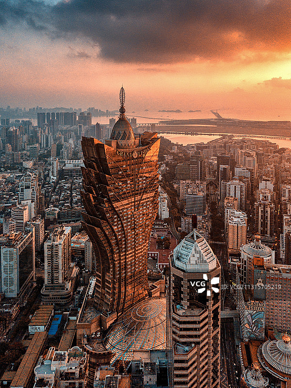 澳门新葡京航拍图片素材