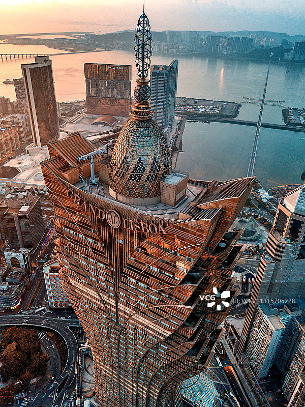 澳门新葡京航拍图片素材