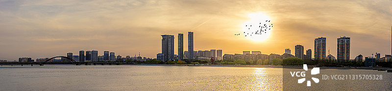 辽宁省朝阳市大凌河全景风光图片素材