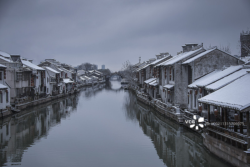 运河冬韵图片素材