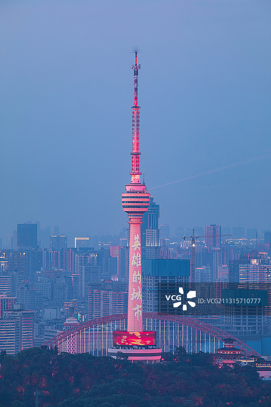 武汉市龟山电视塔图片素材