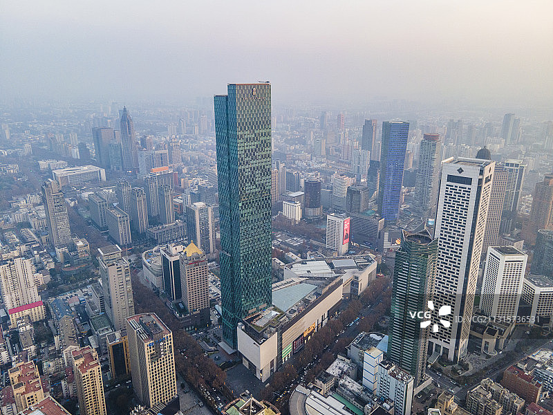 航拍南京城市风光全景图片素材