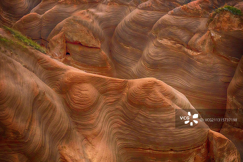 中国陕西靖边波浪谷图片素材