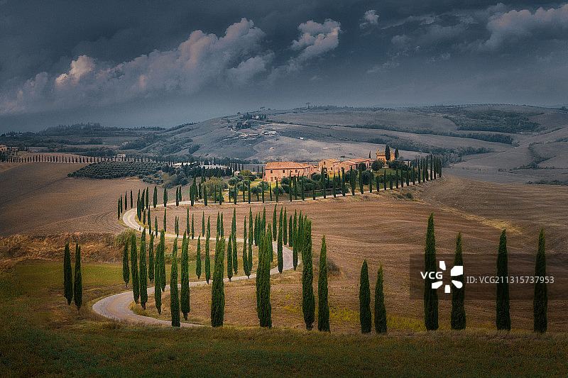 阳光下的托斯卡纳、静谧而美好图片素材