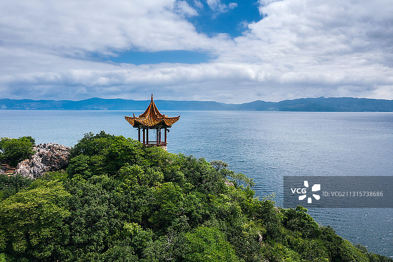 云南抚仙湖风光图片素材