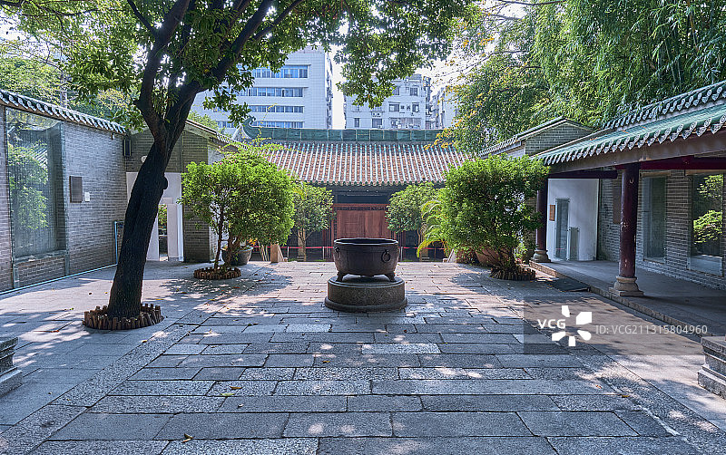 中国广州五仙观中式庭院图片素材