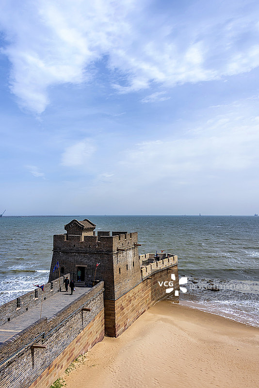 中国河北秦皇岛山海关老龙头图片素材