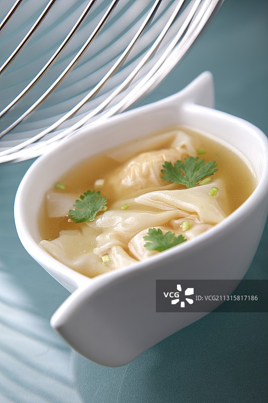 中式早点早餐美食小吃馄饨汤图片素材