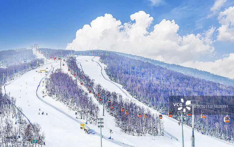 张家口崇礼冬季滑雪场图片素材