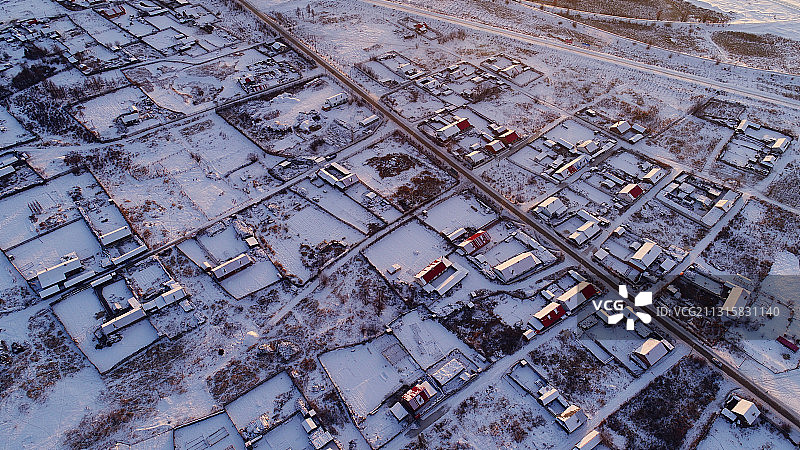 大兴安岭森林小镇山林人家雪景图片素材
