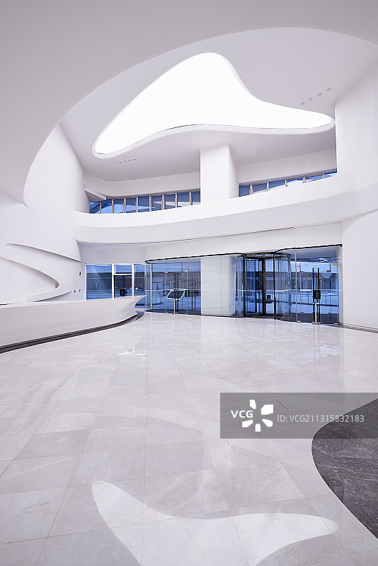白色未来感艺术设计大厅图片素材