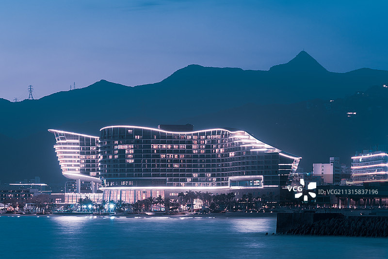 梅沙湾之夜图片素材