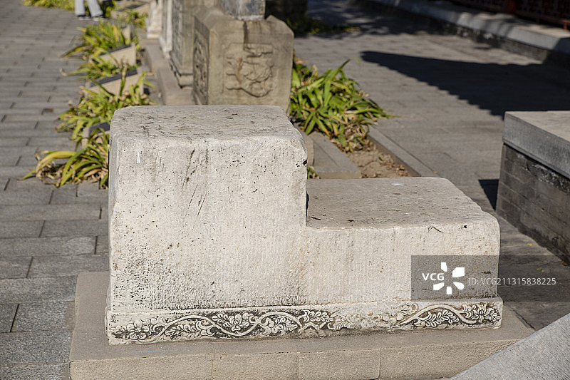 北京五塔寺（真觉寺，北京石刻艺术博物馆）上马石图片素材