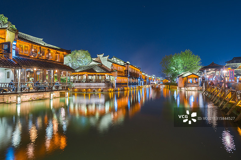 江南四大古镇之一桐乡乌镇图片素材