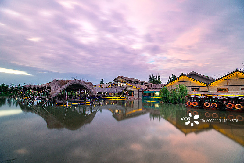 江南四大古镇之一桐乡乌镇图片素材