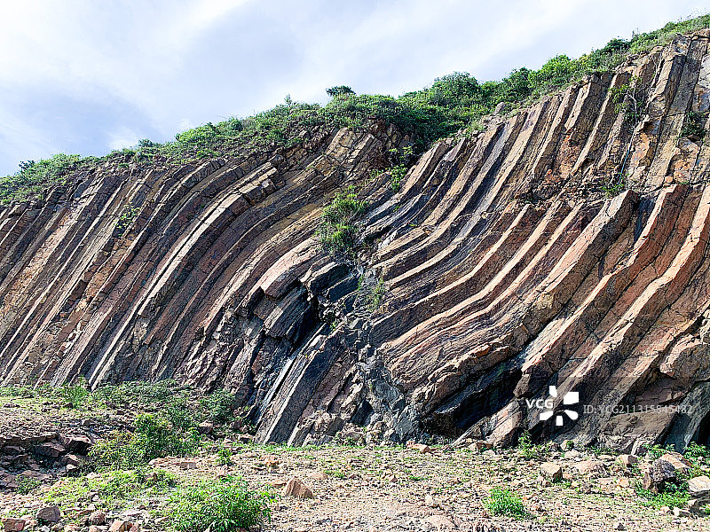 大自然的艺术品-六角形岩石图片素材