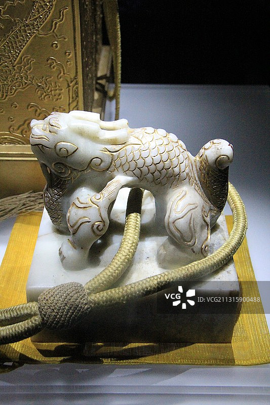 辽宁省沈阳故宫藏清太祖高皇帝玉宝图片素材