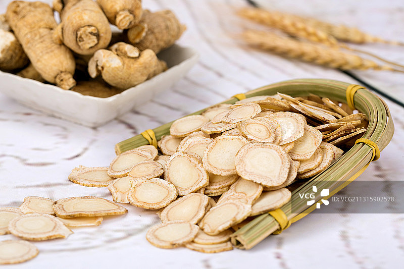 人参 西洋参 高丽参 东北特产 参片 粒头 长只 煲汤 炖鸡图片素材