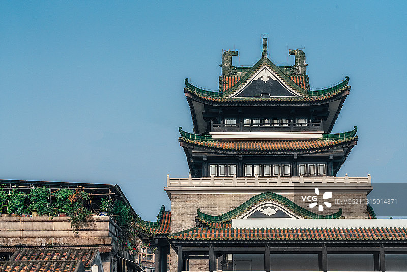 广州永庆坊粤剧博物馆古建筑景观图图片素材
