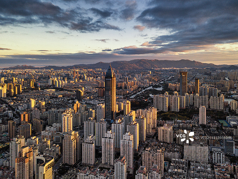 温州世贸中心航拍图片素材